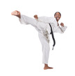 african american woman in karate suit
