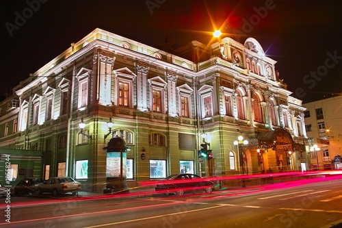 Night view of the Big Dramatic Theatre in Saint Petersburg