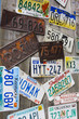Vintage weathered american registration numbers.