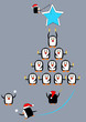 Christmas penguin carols illustration