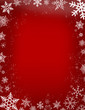 Christmas Background - Red with snowflakes