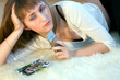 young woman with mobile phone