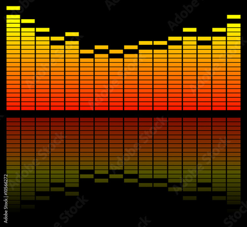 Illustration: digital sound equalizer background digital sound equalizer background