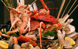 Shrimps and lobsters decorated