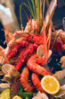 Shrimps and lobsters decorated