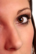 Photo: brünett gesicht mit braun auge nase brünett gesicht mit braun auge nase