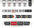 Metallic editable website buttons