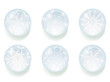 Flocons de neige dans la glace