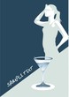Illustration: girl &cocktail,illustration girl &cocktail,illustration