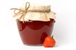 Strawberry jam jar