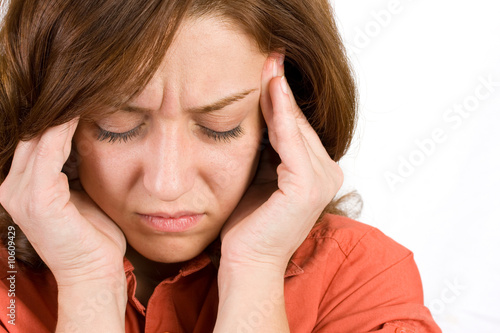 Photo: Woman with headache Woman with headache