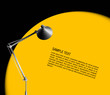 desk lamp with yellow light - vector