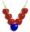 leader, a blue cherry at the top