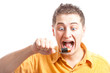 mad man eating battery