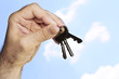 Hand holding keys