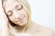 Portrait of cute blonde girl.