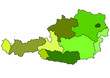 Österreich Landkarte Region grün