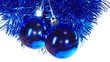 Blue mirror balls - cristmas tree decorations