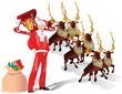Flying santa sledge with presents