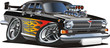Vector retro cartoon hotrod
