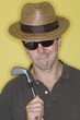 Portrait of a golfer.