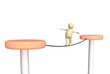 3d puppet, going on a rope
