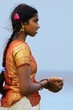 woman with shells