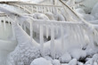 Fantastic lanscape; nice white snowy icicle; background Fantastic lanscape; nice white snowy icicle; background