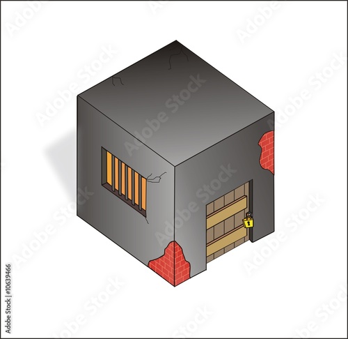 Illustration: the prison, building, the prison, building,