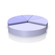 Pie chart 3d rendered illustration Pie chart 3d rendered illustration