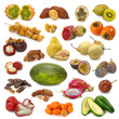 Fruits collection isolated on white