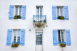 bretagne,belle-île,sauzon : façade de maison