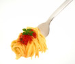 spagetti on fork