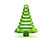 3D green glass Christmas tree