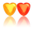 a pair of hearts