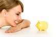 Foto: Woman with Piggy Bank Woman with Piggy Bank