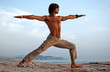 Yoga outdoors.