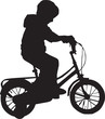 Silhouette of boy on a bike Silhouette of boy on a bike