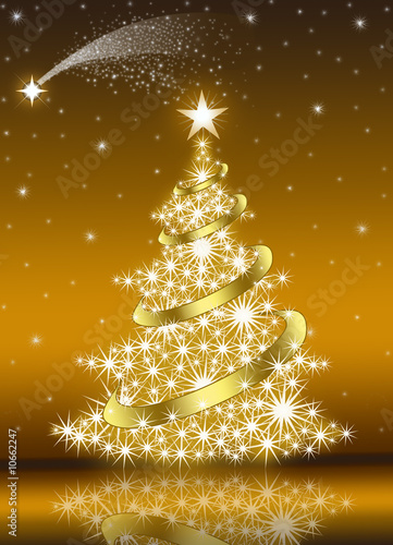 Golden Christmas Tree
