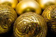 Chrismas background with yellow globes Chrismas background with yellow globes