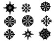 snowflakes black