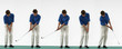 golf golfschwung chip sequenz