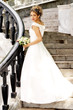 Beautiful bride in white dress