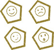 Abstract smile press