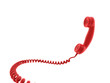Retro telephone receiver. 3D generated image