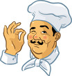 Winking Pizza Chef giving the 