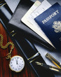 Airline tickets and passport