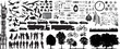 Biggest collection of different vector silhouettes