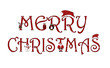 Merry Christmas Sign With Animations - Isolated on white