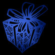 Cadeau Bleu tamisé fond noir Cadeau Bleu tamisé fond noir